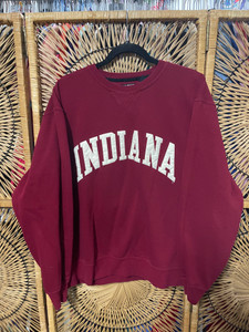 Y2K IU Indiana University Red Spellout Crewneck Sweatshirt Size Large Y2K IU Indiana University Red Spellout Crewneck Sweatshirt Size Large