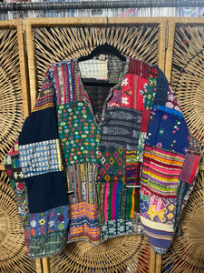 Vtg Handmade Embroidered Quilted Multicolor Ethnic Top Jacket Size 2XL Vtg Handmade Embroidered Quilted Multicolor Ethnic Top Jacket Size 2XL
