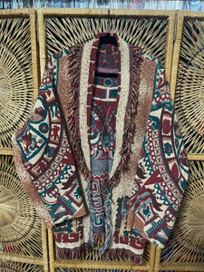 Vintage Native Tribal Pattern Tapestry Jacket Size XL Vintage Native Tribal Pattern Tapestry Jacket Size XL