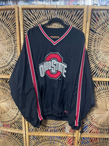 Vintage Ohio State Buckeyes OSU Buckeyes Black Pullover Windbreaker Size XL Vintage Ohio State Buckeyes OSU Buckeyes Black Pullover Windbreaker Size XL