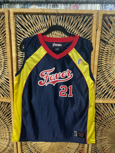 Y2K 2001 WNBA Indiana Fever Monica Maxwell #21 Signed Blue Jersey Size Large Y2K 2001 WNBA Indiana Fever Monica Maxwell #21 Signed Blue Jersey Size Large