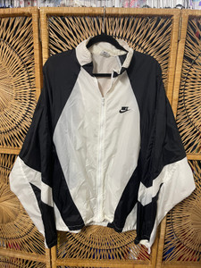 90s Nike White Tag  Black & White Full Zip Windbreaker Size XXL 90s Nike White Tag  Black & White Full Zip Windbreaker Size XXL