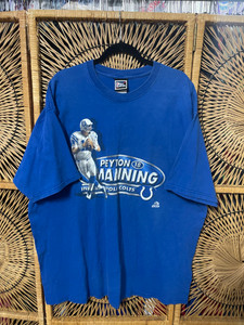 Vtg 2000 Indianapolis Colts NFL Football Peyton Manning #18 Blue T-Shirt Size XXL Vtg 2000 Indianapolis Colts NFL Football Peyton Manning #18 Blue T-Shirt Size XXL