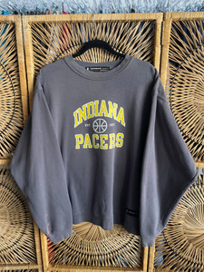 Vtg  Y2K Reebok Indiana Pacers NBA Gray Pullover Crewneck Sweatshirt Sz Large Vtg  Y2K Reebok Indiana Pacers NBA Gray Pullover Crewneck Sweatshirt Sz Large