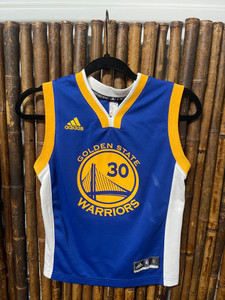 Adidas Golden State Warriors Steph Curry #30 NBA Basketball Blue Youth Jersey Size Small Adidas Golden State Warriors Steph Curry #30 NBA Basketball Blue Youth Jersey Size Small