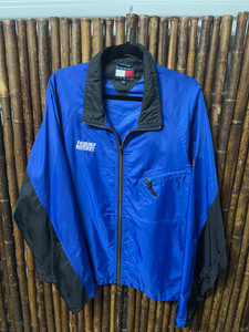 90s Tommy Hilfiger Jeans Blue Windbreaker Jacket Size XL 90s Tommy Hilfiger Jeans Blue Windbreaker Jacket Size XL
