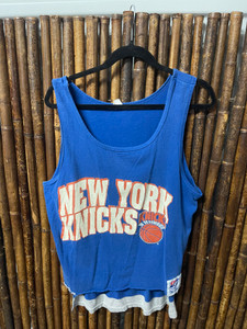 90s The Game New York Knicks Blue Tank Top Jersey Size Large 90s The Game New York Knicks Blue Tank Top Jersey Size Large