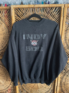 Vtg Indy 500 Racing Gray Crewneck Sweatshirt Size Large Vtg Indy 500 Racing Gray Crewneck Sweatshirt Size Large
