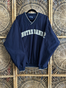 Y2K Notre Dame Fighting Irish Navy Windbreaker Jacket Size Large Y2K Notre Dame Fighting Irish Navy Windbreaker Jacket Size Large