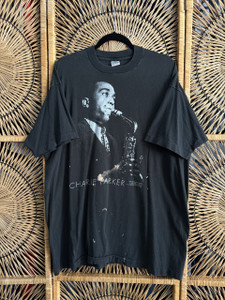 Vintage 1990 Charlie Parker Bird Jazz Black T-Shirt Size XL Vintage 1990 Charlie Parker Bird Jazz Black T-Shirt Size XL