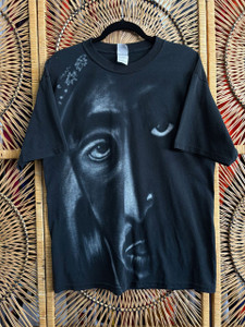 Vtg 2Pac Tupac Shakur Makaveli Black Airbrush T-Shirt Size Large Vtg 2Pac Tupac Shakur Makaveli Black Airbrush T-Shirt Size Large