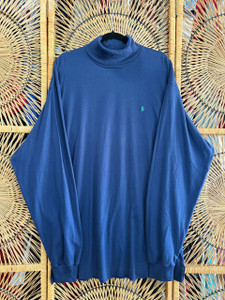 Y2K Polo Ralph Lauren Navy Turtleneck Shirt Size XXL 2Xl Y2K Polo Ralph Lauren Navy Turtleneck Shirt Size XXL 2Xl