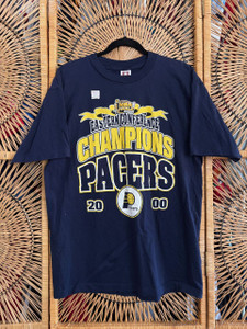 VTG Y2K 2000 Indiana Pacers NBA Basketball 2000 Finals Eastern Conference Champions T-Shirt Size Large VTG Y2K 2000 Indiana Pacers NBA Basketball 2000 Finals Eastern Conference Champions T-Shirt Size Large