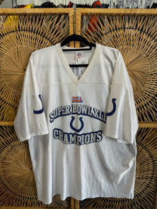 Y2K NFL Indianapolis Colts Peyton Manning #18 Super Bowl XLI White Jersey Size 2XL XXL Y2K NFL Indianapolis Colts Peyton Manning #18 Super Bowl XLI White Jersey Size 2XL XXL