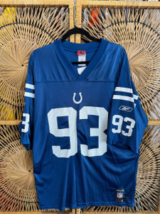 Reebok Red Tag NFL Indianapolis Colts Dwight Freeney #93 Blue Jersey Size Large Reebok Red Tag NFL Indianapolis Colts Dwight Freeney #93 Blue Jersey Size Large