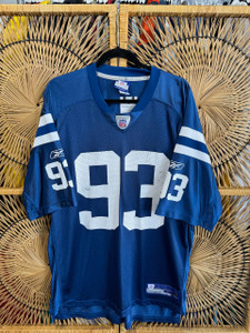 Y2K Reebok NFL Indianapolis Colts Dwight Freeney #93 Blue Jersey Size Large Y2K Reebok NFL Indianapolis Colts Dwight Freeney #93 Blue Jersey Size Large
