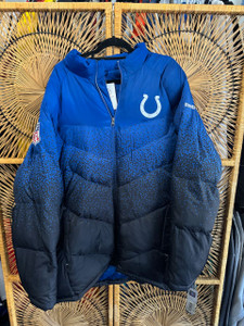 Deadstock NFL Indianapolis Colts Blue Black Gradient Puffer Jacket Size XL Deadstock NFL Indianapolis Colts Blue Black Gradient Puffer Jacket Size XL