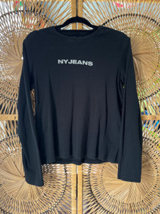 Y2K NY JEANS Rhinestone Black Women's Long-sleeve Size XL Y2K NY JEANS Rhinestone Black Women's Long-sleeve Size XL