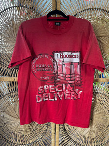 Vintage 90s Indiana University IU Hoosiers Red T-Shirt Size Large Vintage 90s Indiana University IU Hoosiers Red T-Shirt Size Large