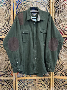 Vtg Tommy Hilfiger Hunter Green Long Sleeve Button Down Shirt Size XL Vtg Tommy Hilfiger Hunter Green Long Sleeve Button Down Shirt Size XL