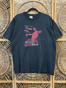 Vtg Y2K Senses Fail Postcore Band Black T-Shirt Size X-Large