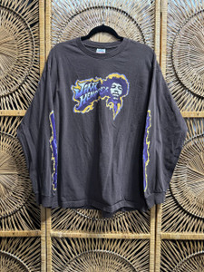 Y2K Jimi Hendrix Brown Graphic Long Sleeve T-Shirt Size XL