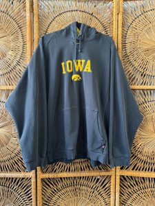 Nike 90s Y2K University of Iowa Hawkeyes Center Check Navy Hoodie Sweatshirt Size 2XL