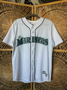 Majestic MLB Seattle Mariners Felix Hernandez #34 White Baseball Jersey Size Medium