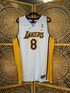 Y2K Nike Team NBA Kobe Bryant #8 Los Angeles Lakers White Jersey Size XL