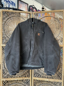 Vintage Carhartt Dark Brown Sherpa Lined Hooded Sierra Detroit Jacket Size 2XL XXL