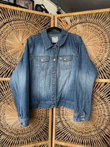 Y2K Old Navy Blue Denim Jacket Women's Size XL