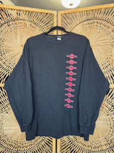 Vintage Y2K 2000s Independent Grunge Skate Long sleeve Black T-Shirt Size Large