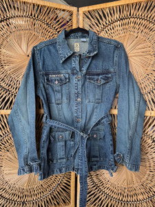 Vintage Y2K Enyce Denim Wrap Jacket Women's Size XL