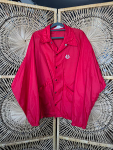 Vintage Indiana University Red Button Up Windbreaker Jacket Size Large