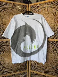 Vintage 90s 1992 Alien 3 Movie Promo White T-Shirt Size XL