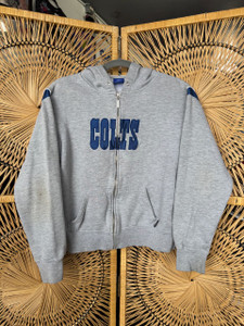 Y2K Reebok NFL Indianapolis Colts Grey Full Zip Jacket Women's Size Medium
