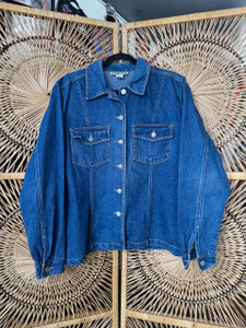 Vintage Y2K Adriana Sport Denim Button Jacket Women's Size Large