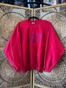 90s Yogi Bear Blue Embroidered Red Crewneck Sweatshirt Size X-Large XL