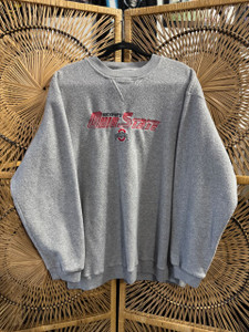 Vintage NFL Ohio State University OSU Buckeyes Grey Fleece Pullover Size Large