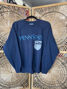 Vtg 90s Penn State University Navy Blue Crewneck Sweatshirt Size X-Large XL