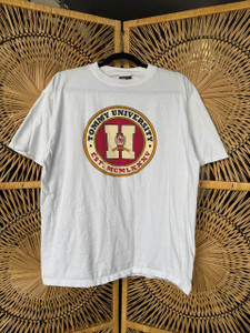 90s Tommy Hilfiger "Tommy University" White T-Shirt Size X-Large XL