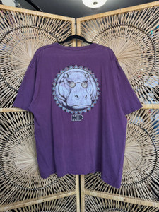 Vintage 90s Lifeforms Hip Hippo Purple T-Shirt Size 3XL XXXL