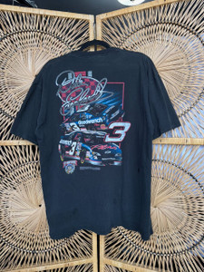 Vtg 90s Competitor's View NASCAR Dale Earnhardt #3 Goodwrench Black T-Shirt Size XL