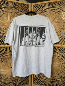 Vtg Anime Spike Graphic Grey T-Shirt Size X-Large