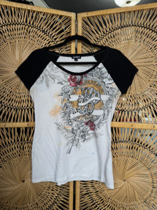 Vtg Y2K Southpole Bedazzled Women's Baby Tee Size XL