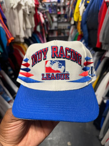 Vintage 90s Indy Racing League Logo Athletic Diamond D Cut Snapback Hat