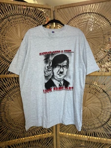 Vintage Y2K Saddam Gets A Trim... Grey T-Shirt Size X-Large