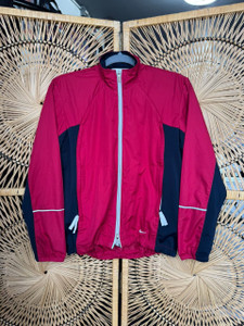Vtg Nike Grey Tag Red Black Running Jacket Size Women's Small