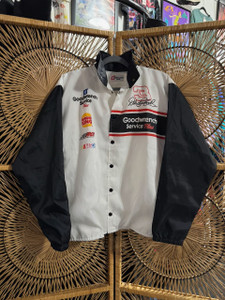Vintage Dale Earnhardt Goodwrench Racing Black & White Windbreaker Jacket Size Small
