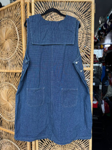 Vintage Carolina Colors Denim Grid Midi Dress Plus Size Women's Size 22W